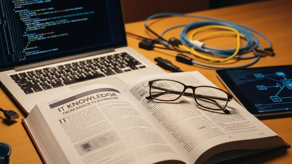 机の上に広げられた本とPCの画像